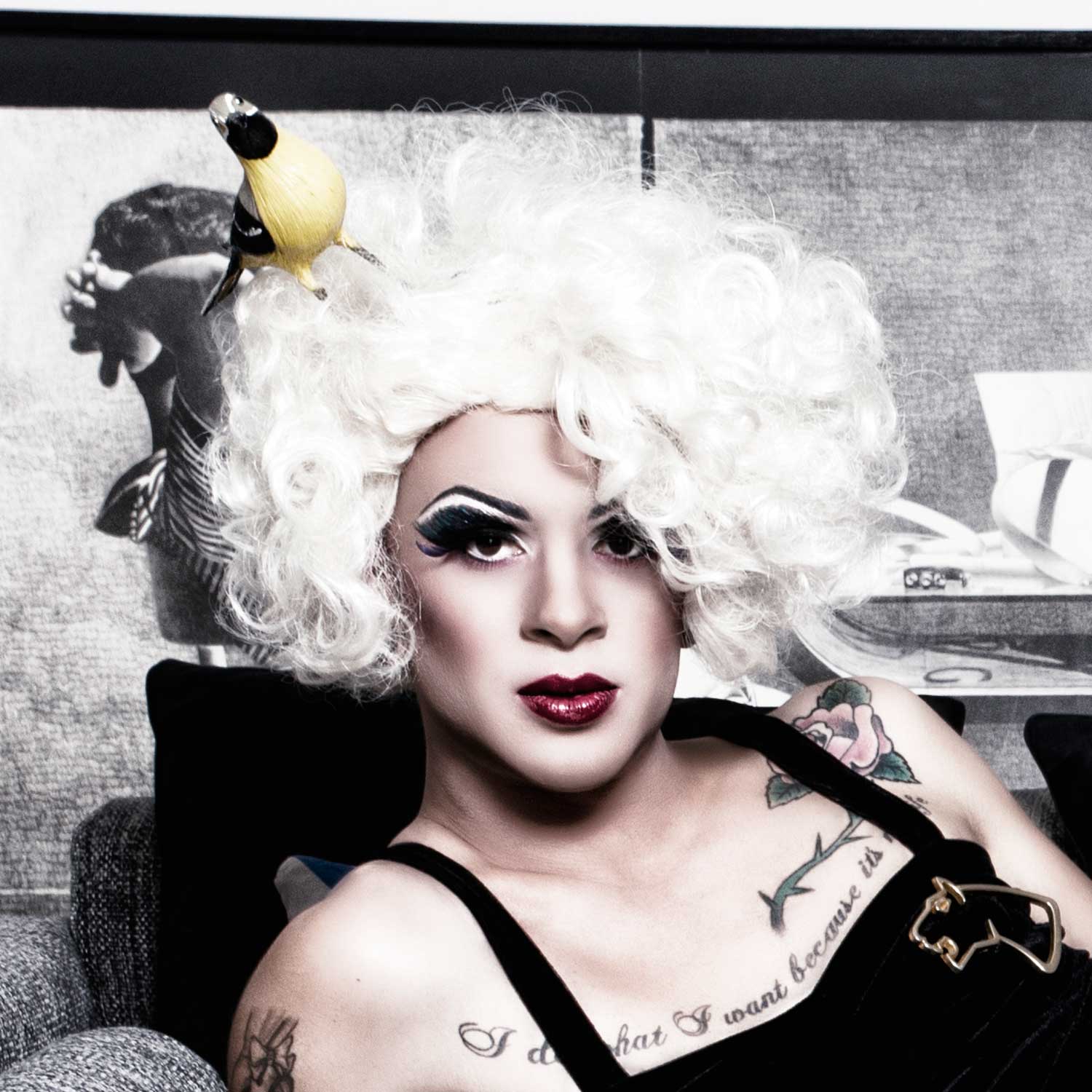 Parrucca Da Donna Con Motivo "Drag Queen", Lunga Bionda E Ondulata, Con Pizzo Frontale, Dall'aspetto Naturale, In Fibra Sintetica Resistente Al Calore - Foto 11