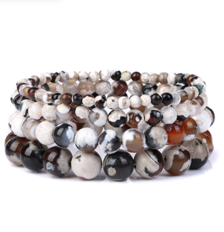 Bracciale Queen Agata di fuoco (Marrone)