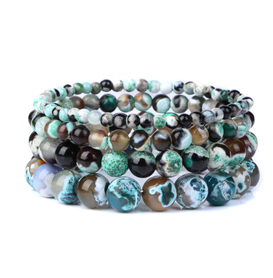 Bracciale Queen Agata di fuoco (Verde)