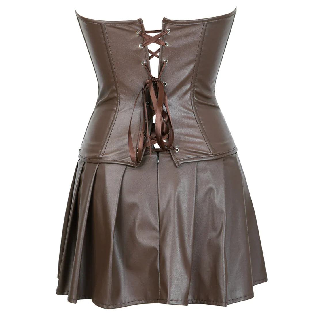 Abito a corsetto Drag Morticia (Marrone)