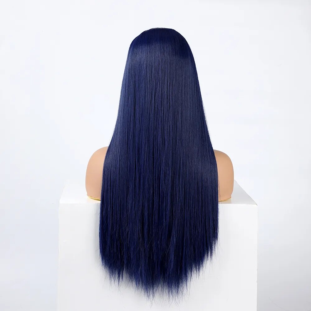 Parrucca Queen Wiebke (Blu marino)