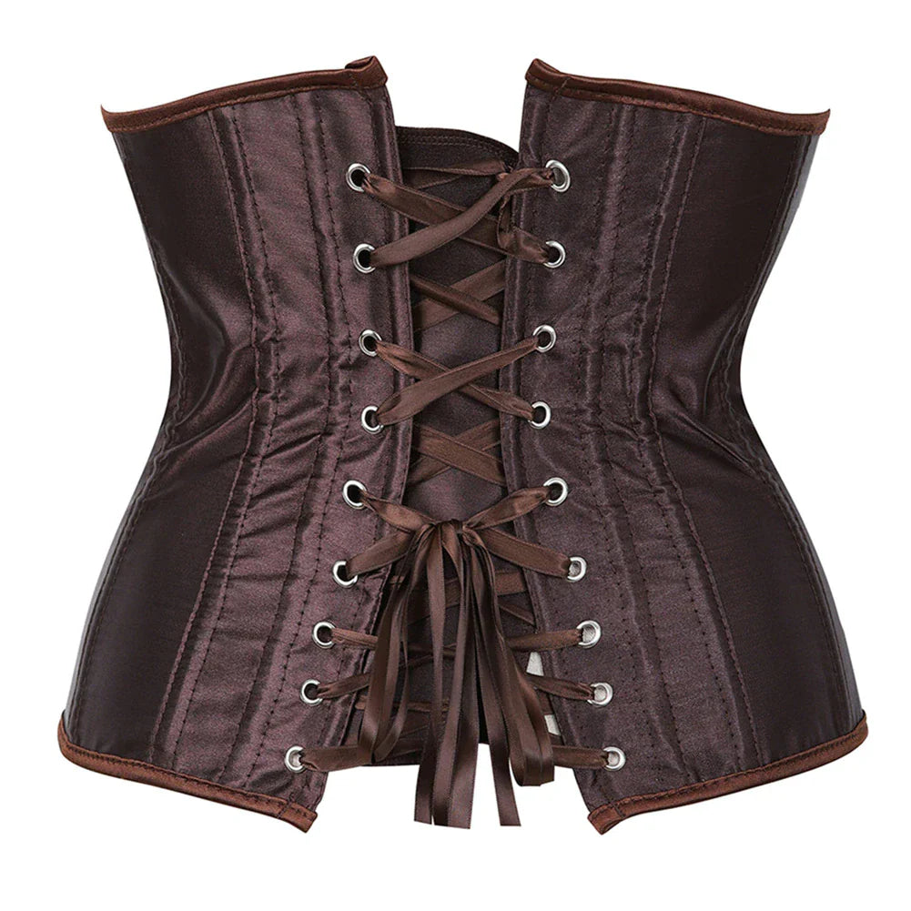 Corsetto Drag Satin (Marrone)