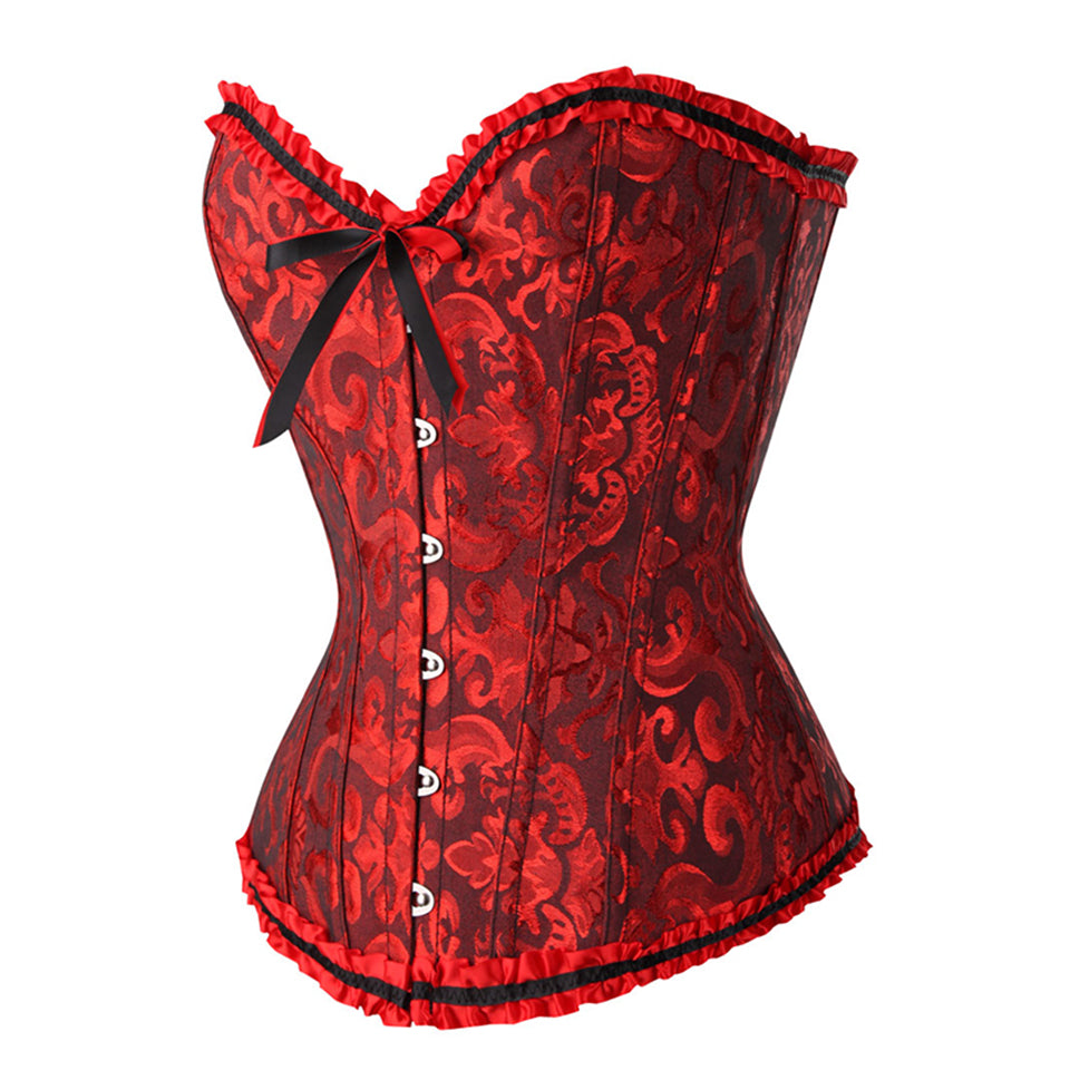Corsetto Drag Fayette (Rosso e nero)