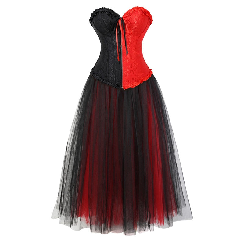 Abito a corsetto Drag Cruella