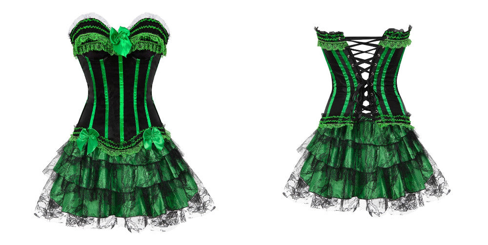 Abito a corsetto Drag Michelle (Verde)