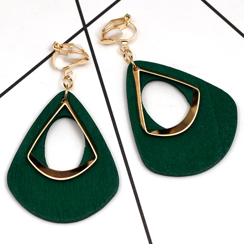 Orecchini a clip Drag Green