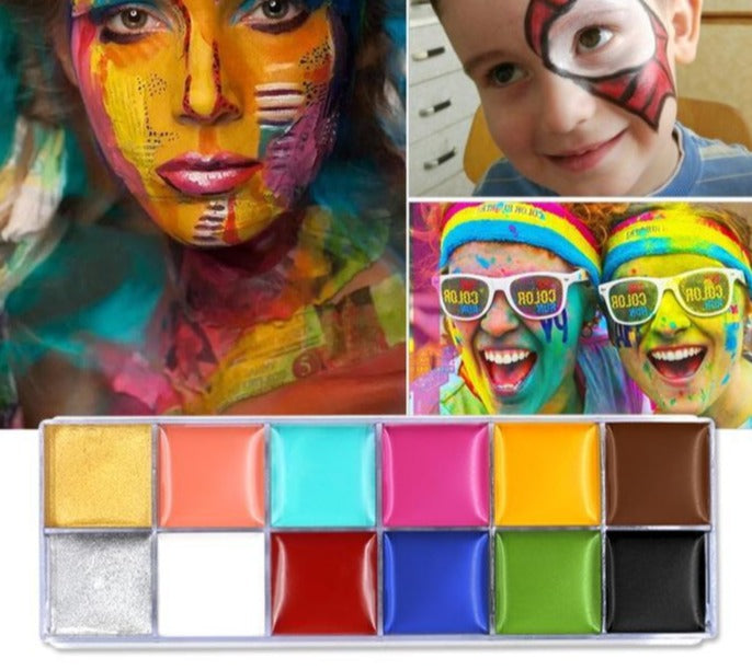 Set di 12 colori di pittura per il corpo a olio (2 varianti)