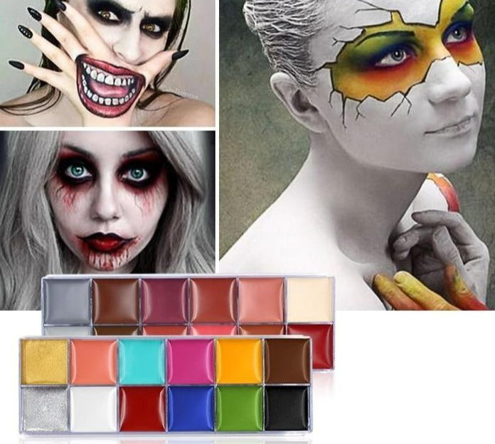 Set di 12 colori di pittura per il corpo a olio (2 varianti)