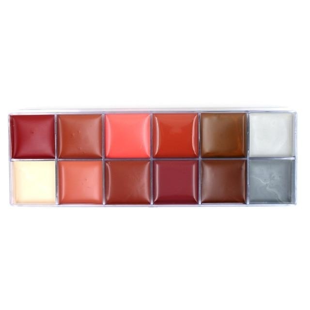 Set di 6 pennelli + 24 colori di pittura per il corpo a olio