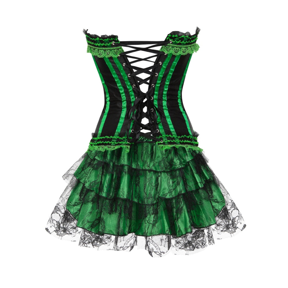 Abito a corsetto Drag Michelle (Verde)