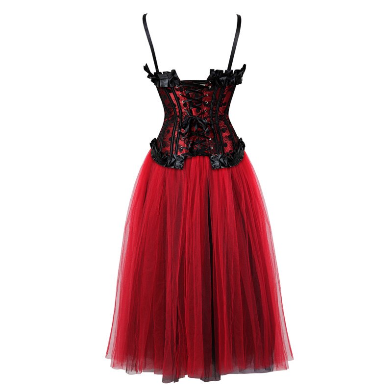 Abito a corsetto Drag Ninette (Rosso)