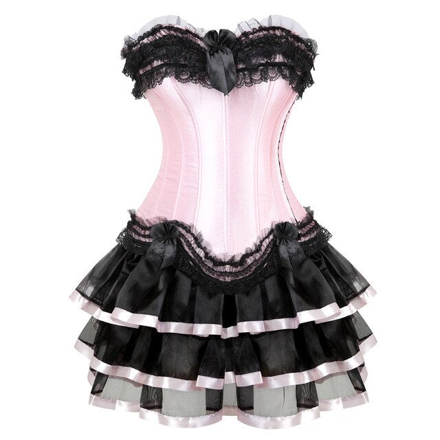 Abito a corsetto Drag Poison (Gonna corta)