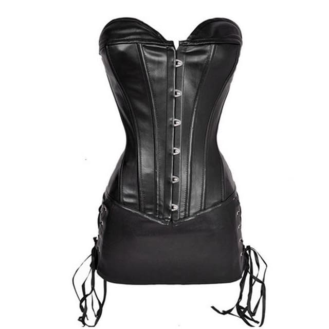 Abito a corsetto Drag Xena (Nero)
