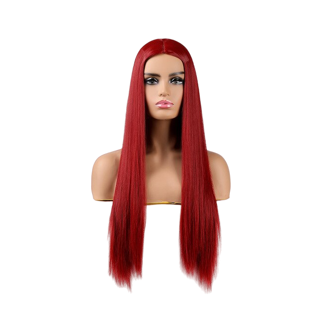 Parrucca Queen Wiebke (Rosso scuro)
