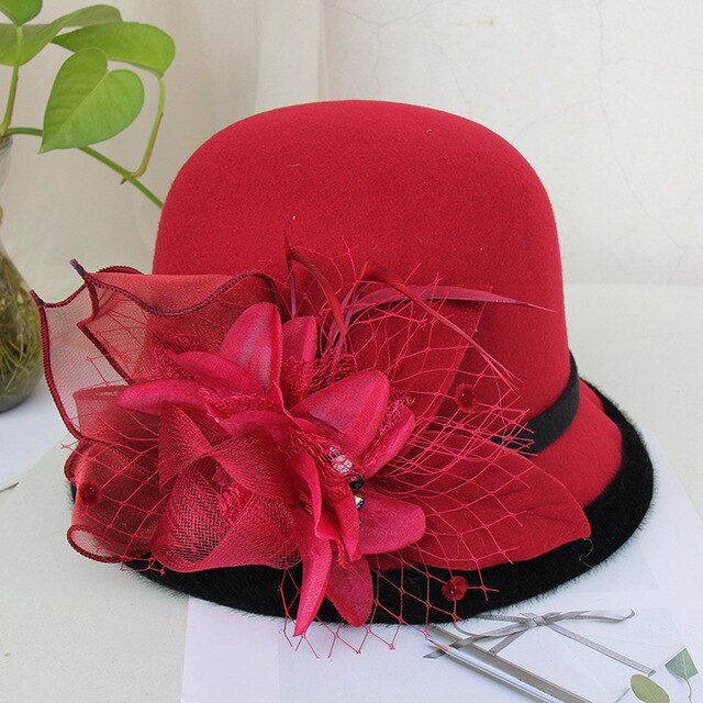 Cappello Queen Orchya (Rosso scuro)