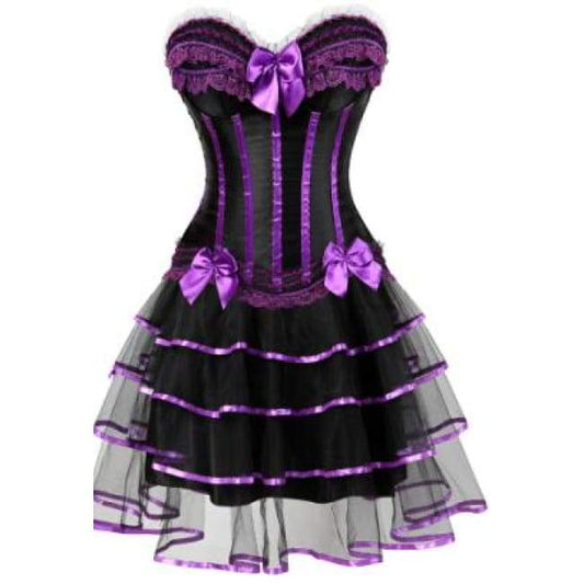 Abito a corsetto Drag Martina (Viola)