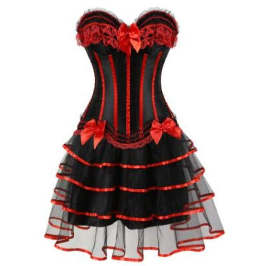 Abito a corsetto Drag Martina (Rosso)