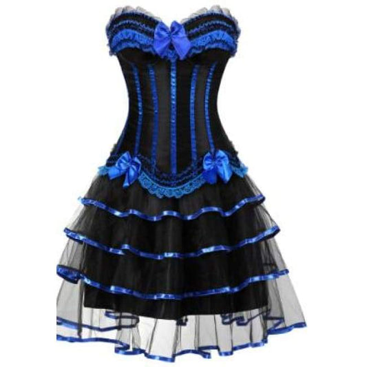 Abito a corsetto Drag Martina (Blu)