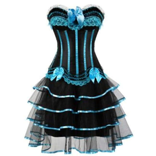 Abito a corsetto Drag Martina (Azzurro)