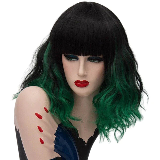 Parrucca Queen Kumara (Nera e verde)