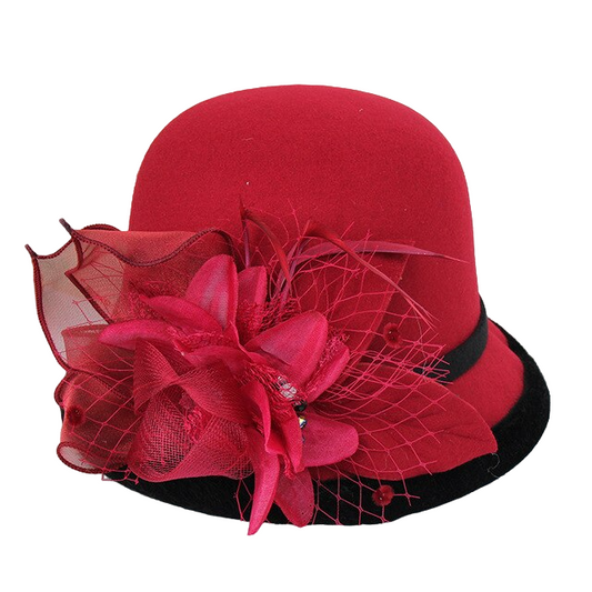 Cappello Queen Orchya (Rosso scuro)