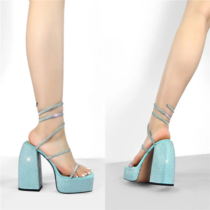 Sandali Queen Yilli (Azzurro)