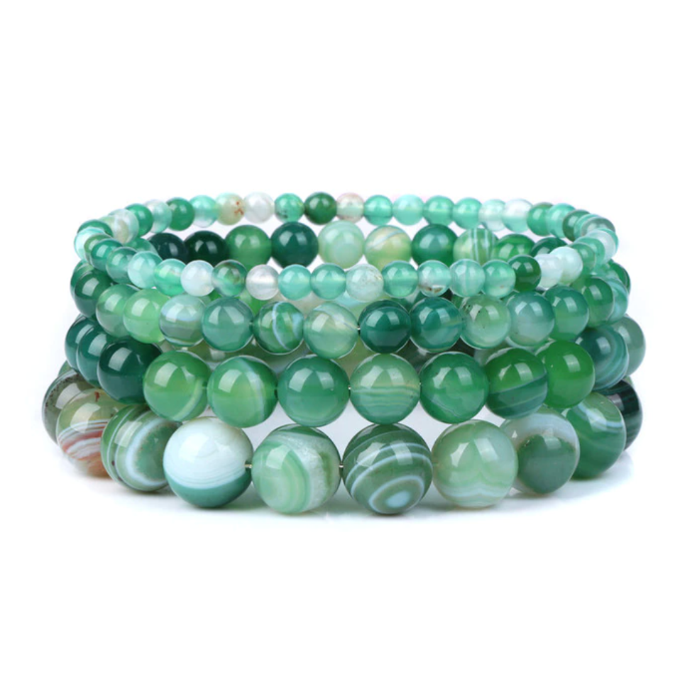 Bracciale Queen Agata striata (verde)