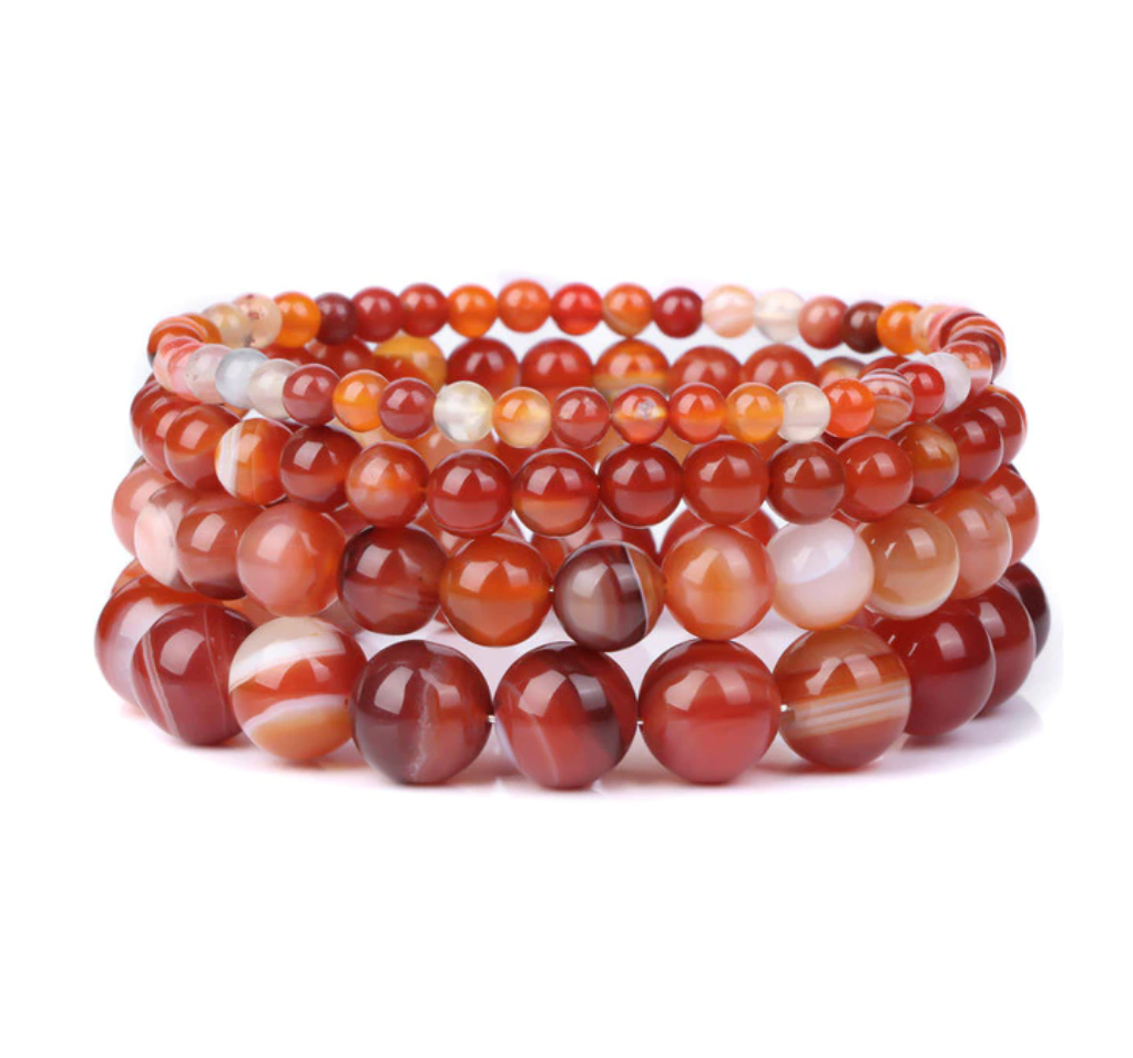 Bracciale Queen Agata striata (rossa)