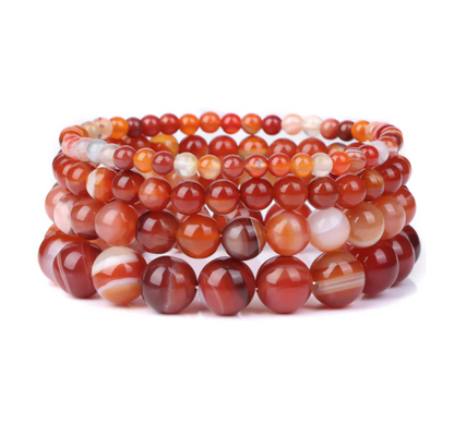 Bracciale Queen Agata striata (rossa)