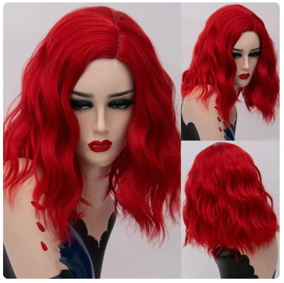 Parrucca Queen Sadness (Rosso oscuro)
