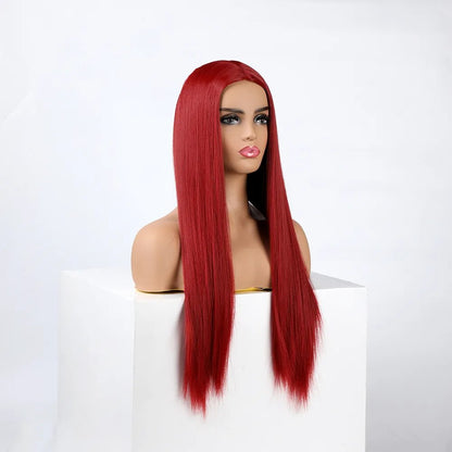 Parrucca Queen Wiebke (Rosso scuro)