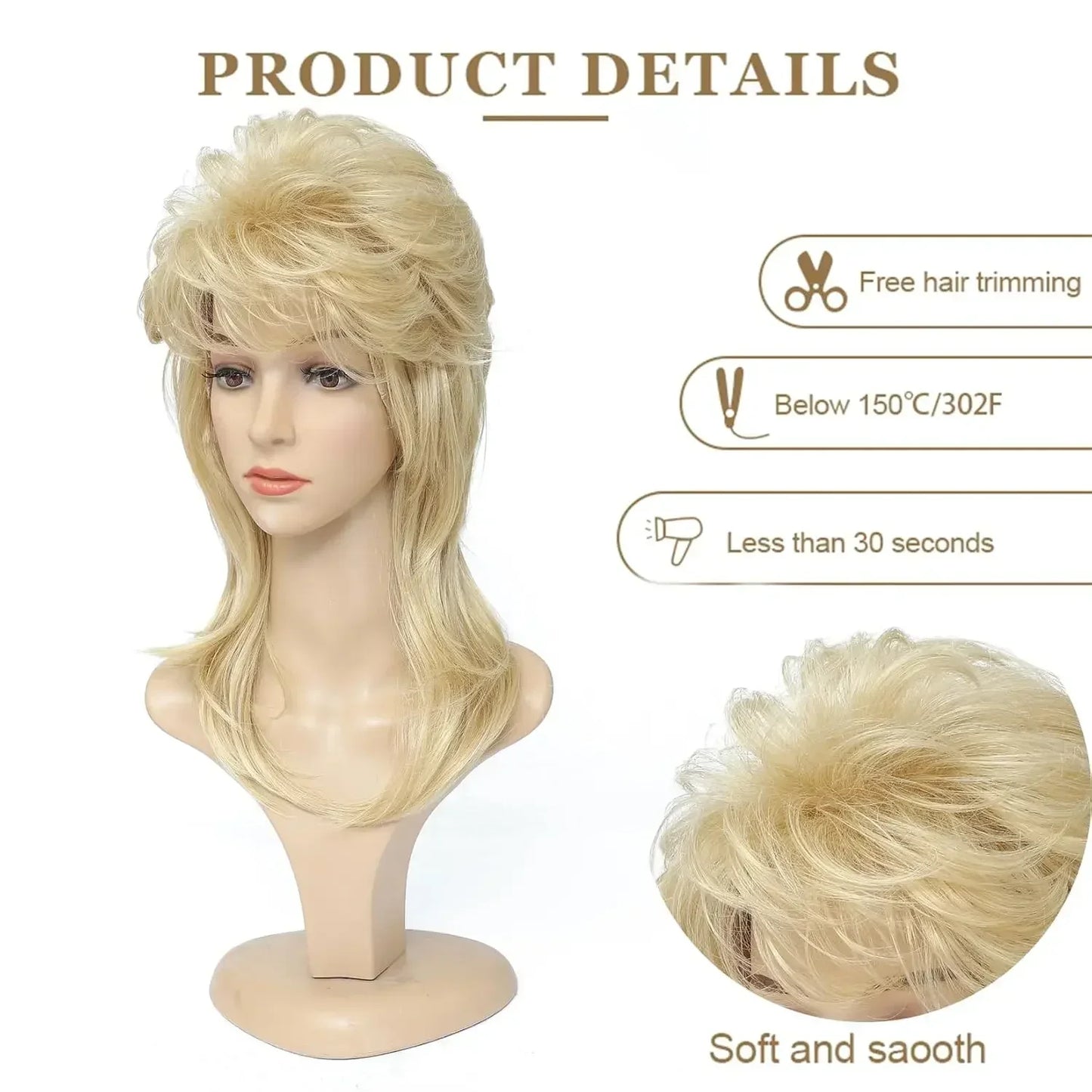 Parrucca Queen Dolly (4 Colori)