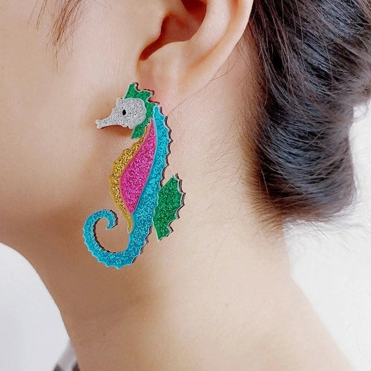 Orecchini a buco Queen Seahorse