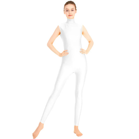 Tuta danza Queen Satin (White)
