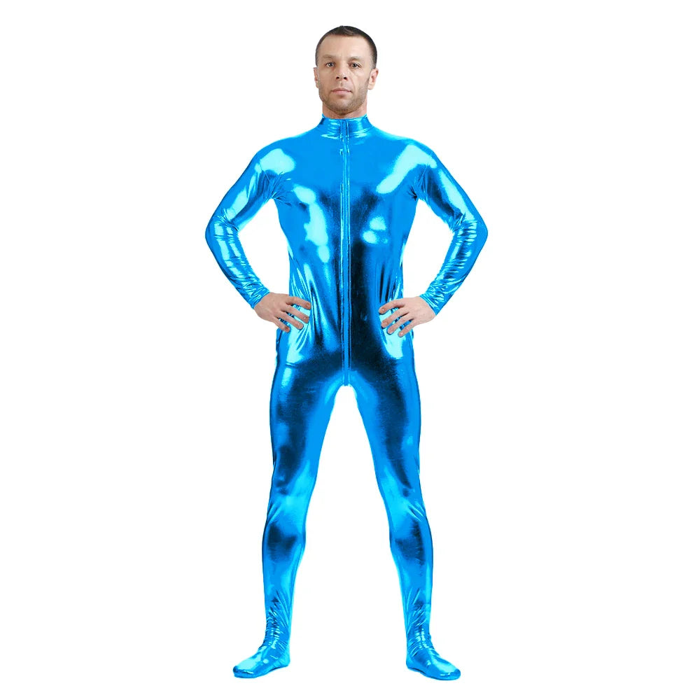 Tuta zentai Queen Glitter (Sky blue)