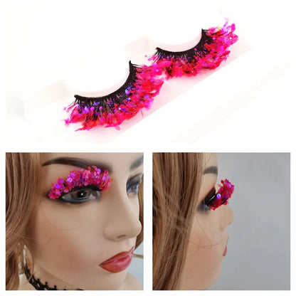 Ciglia finte Queen Sequins (Fucsia)