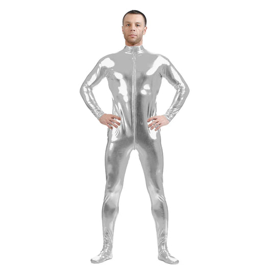 Tuta zentai Queen Glitter (Silver)