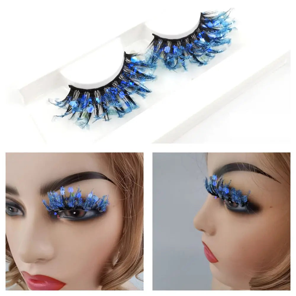 Ciglia finte Queen Sequins (Blu)