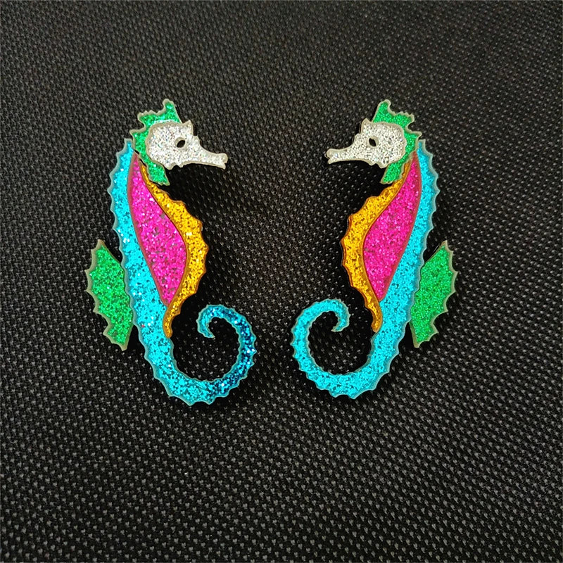 Orecchini a buco Queen Seahorse