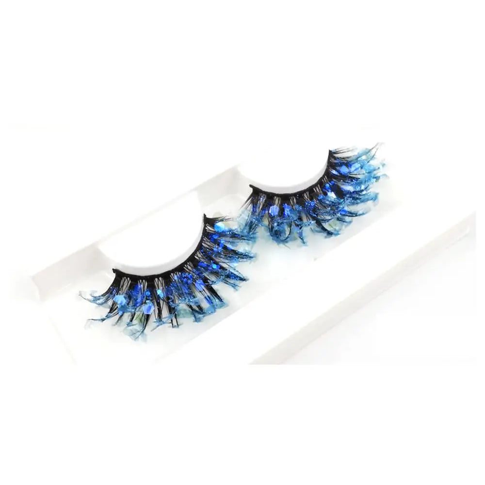 Ciglia finte Queen Sequins (Blu)