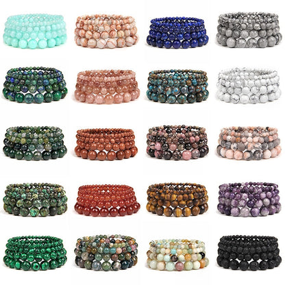Bracciale Queen Agata striata (blu navy)