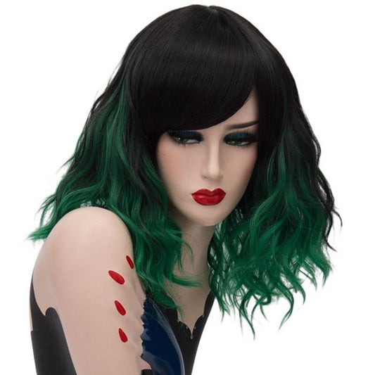 Parrucca Queen Mulan (Nero e verde)