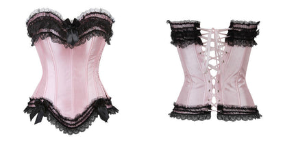 Corsetto Drag Poison (Rosa e nero)