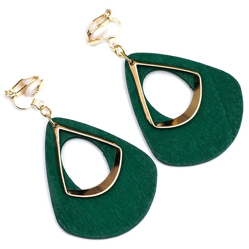 Orecchini a clip Drag Green