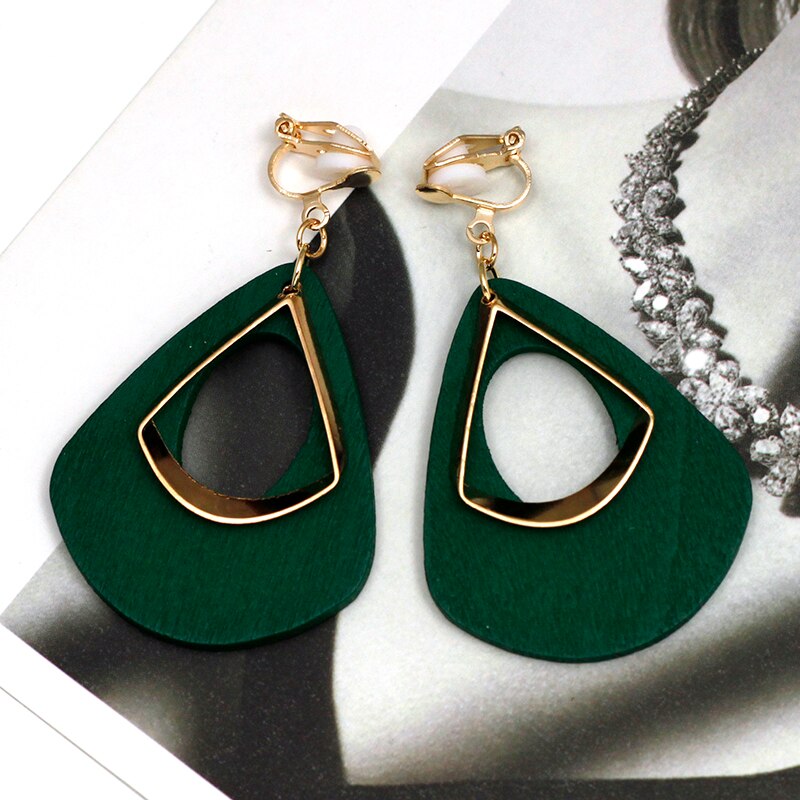Orecchini a clip Drag Green