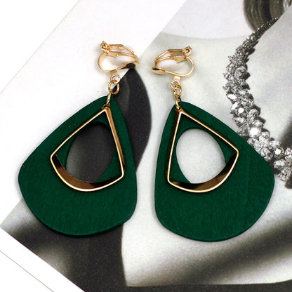 Orecchini a clip Drag Green