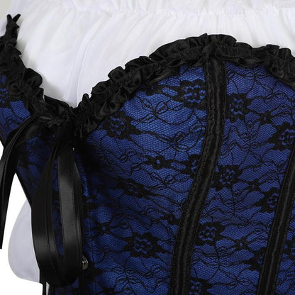 Abito a corsetto Drag Courtesan (Blu)