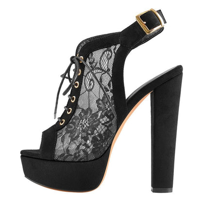 Sandali Queen Maisker (Nero floreale)