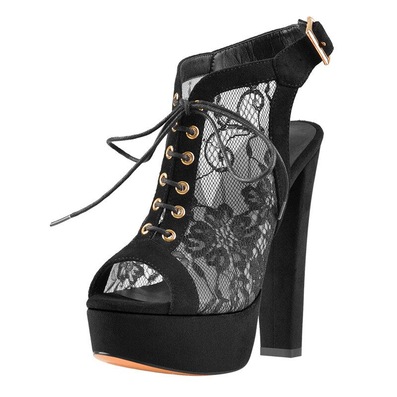Sandali Queen Maisker (Nero floreale)