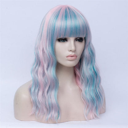 Parrucca Queen Oled (Azzurra e rosa)